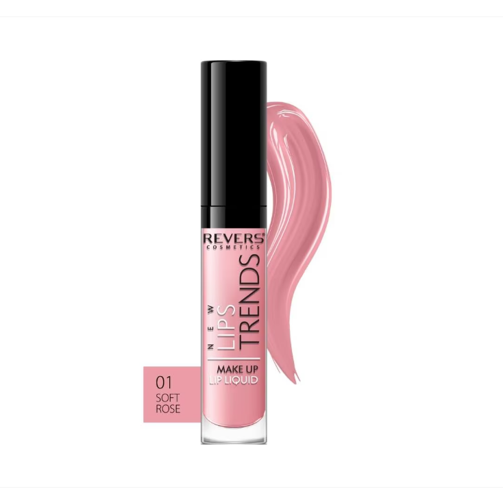 Lip Liquid New Lips Trends 01 Soft Rose, Revers Cosmetics