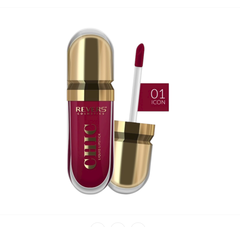 💗Ruj de buze lichid Chic nr 1 Icon, Revers, 7,5 ml