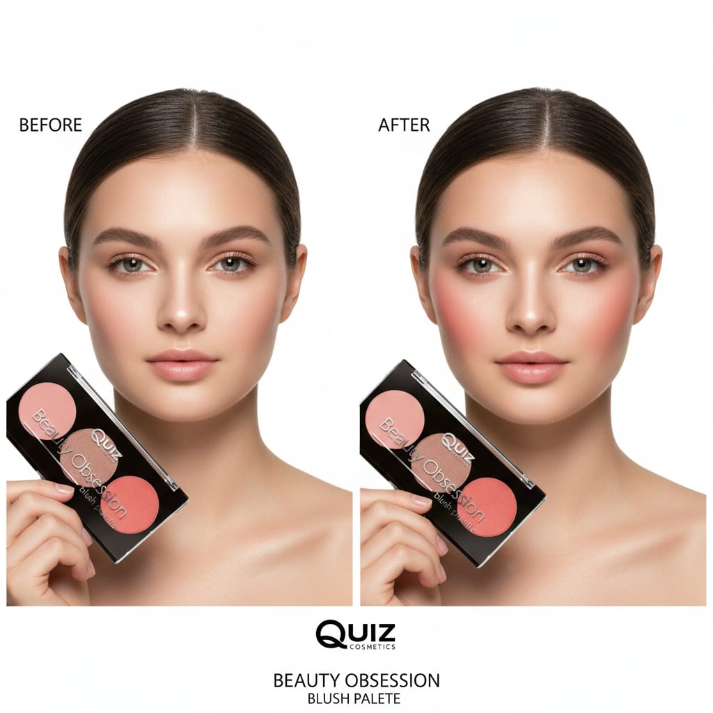 Paleta machiaj Beauty Obsession - Blush, Quiz Cosmetics, 9g