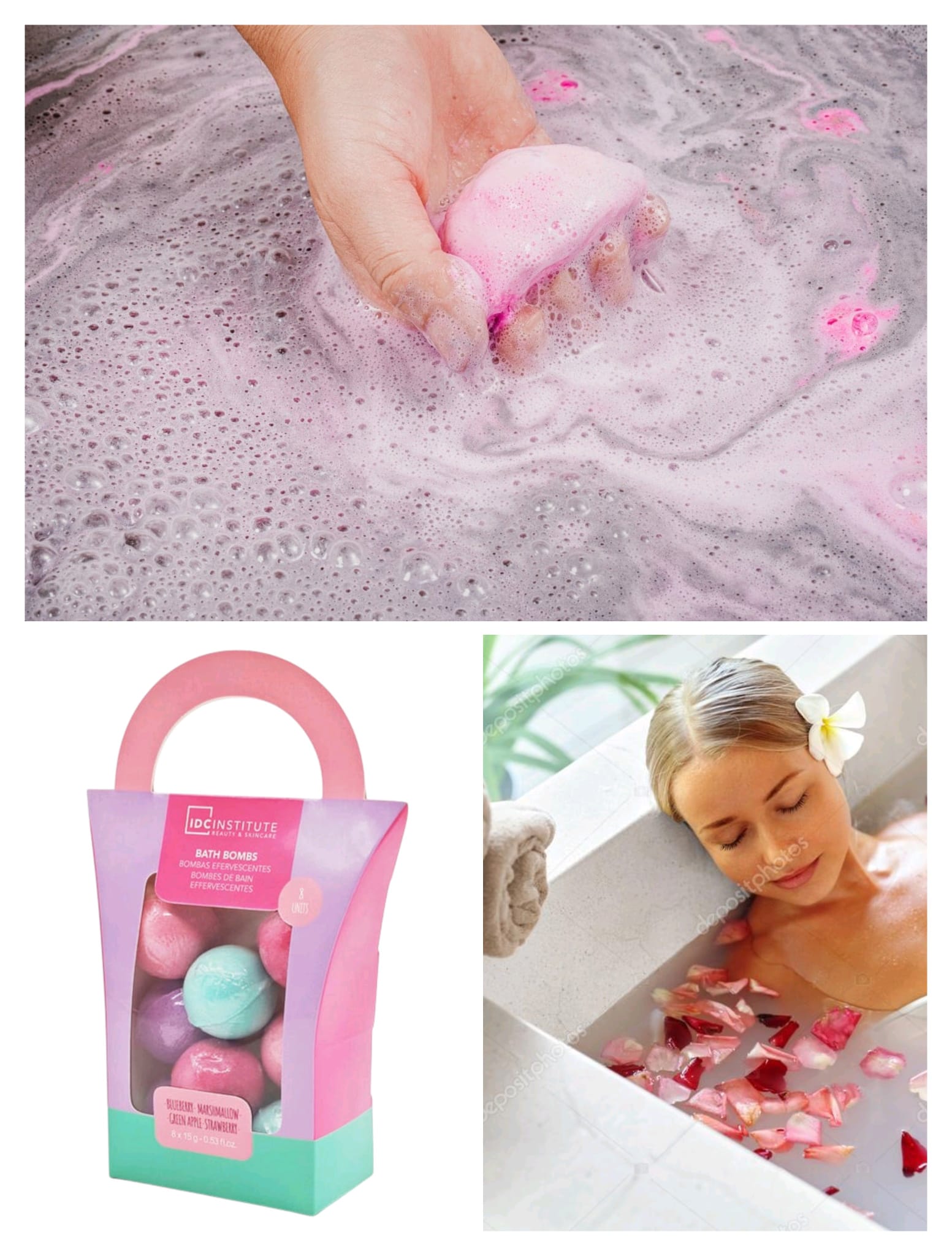 Set Bath Bombs 8 buc, IDC Institute