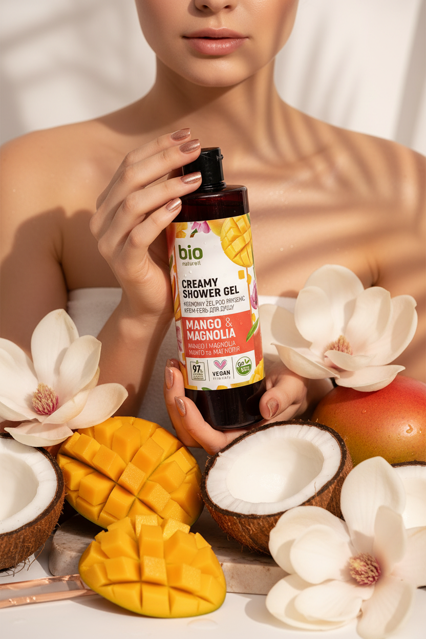 Gel de duș Bio Naturell Creamy Mango & Magnolia 473ml