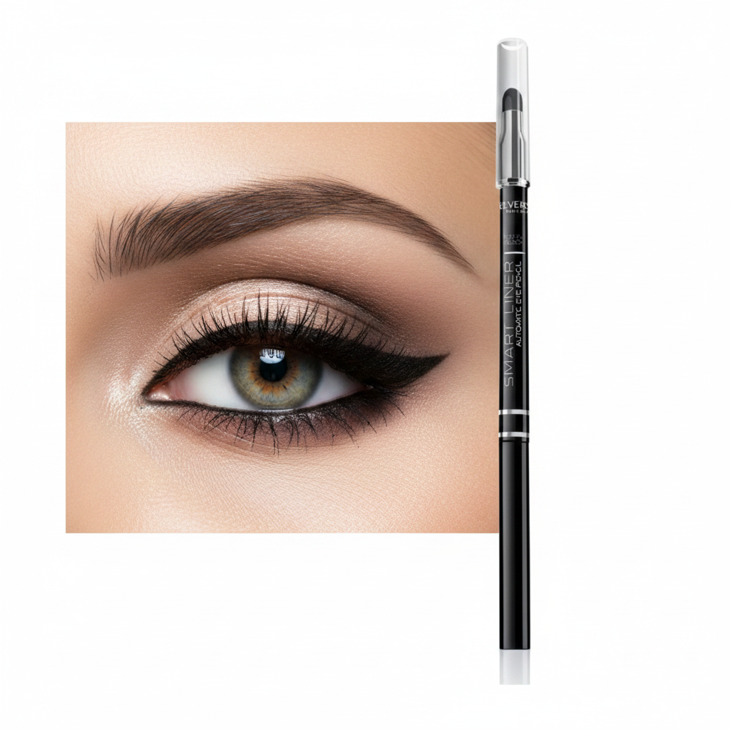 Creion Ochi cu Burete Revers – Negru