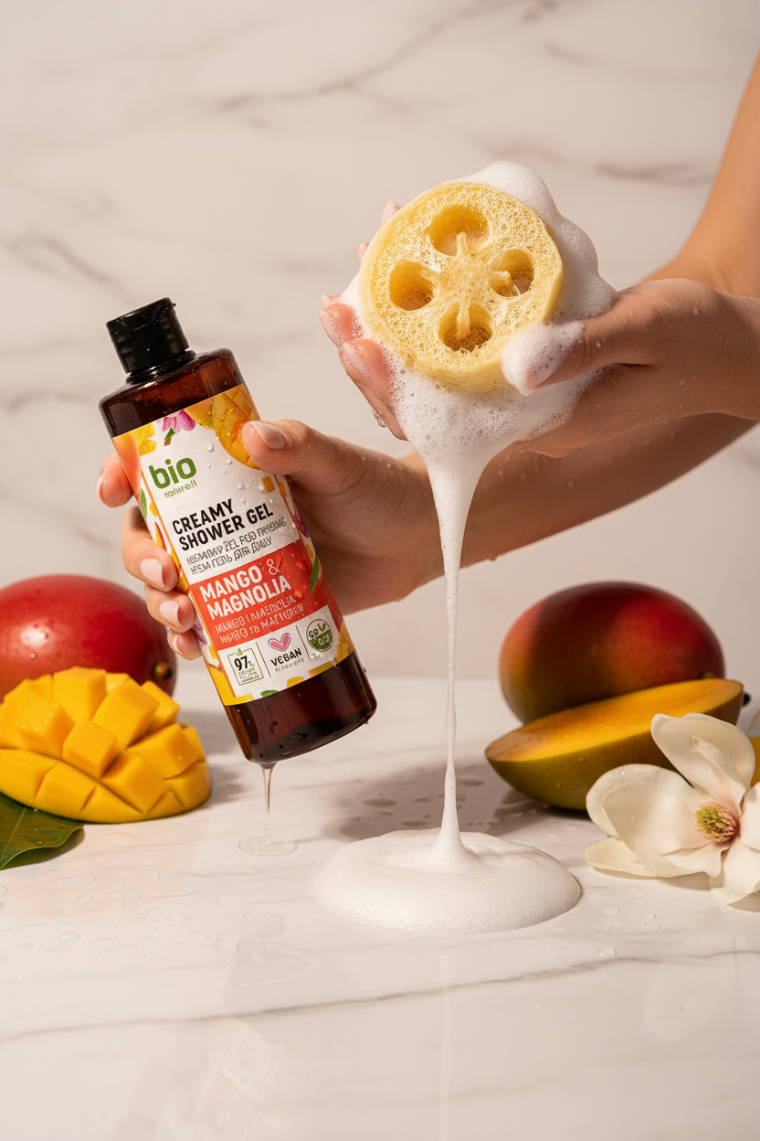 Gel de duș Bio Naturell Creamy Mango & Magnolia 473ml