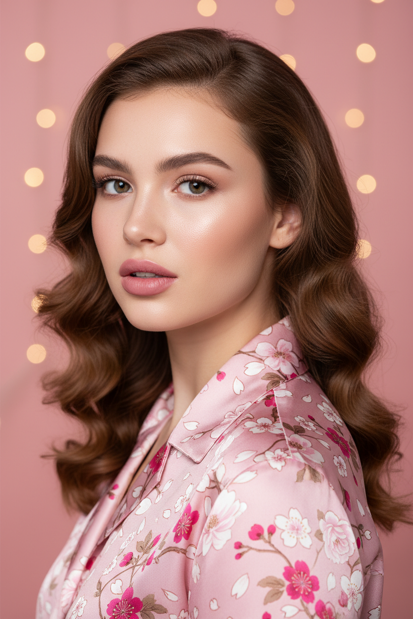Fată cu buze Creamy Pink – look glamour