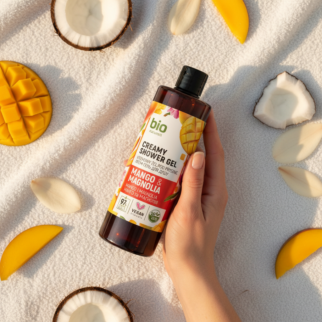 Gel de duș Bio Naturell Creamy Mango & Magnolia 473ml