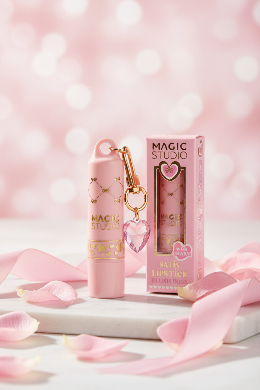 Magic Studio Coquette Charm Satin Lipstick Blush Rose