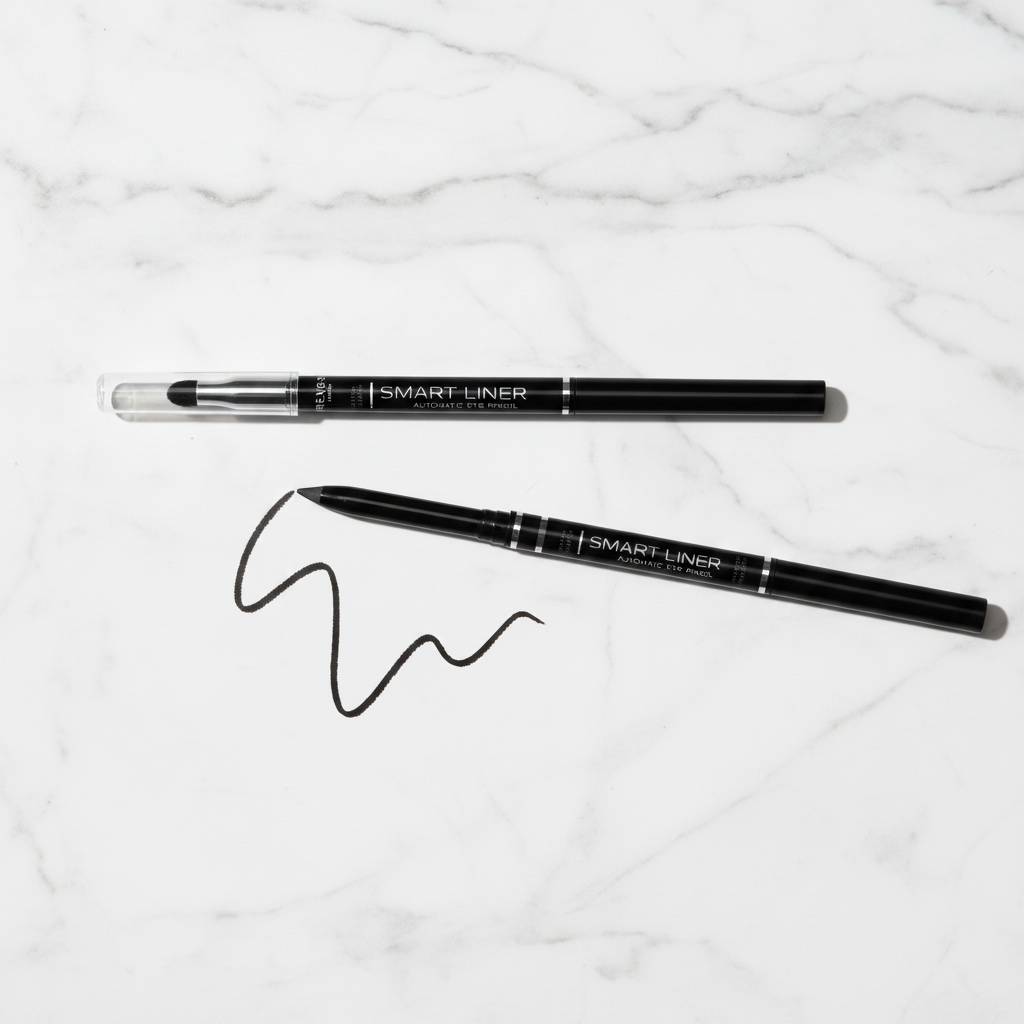 Creion Ochi cu Burete Revers – Negru
