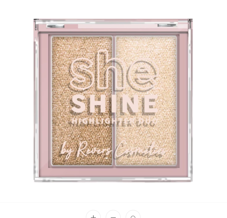 She Shine Highlighter DUO by Revers Cosmetics – paletă deschisă